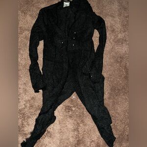 Black Long Sleeve Jacket sweater vocal gothic large